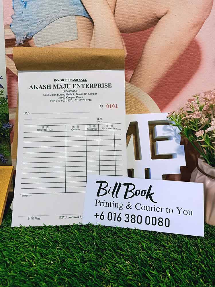 KL Print Bill Book Receipt Book Invoice Book Printing to KL